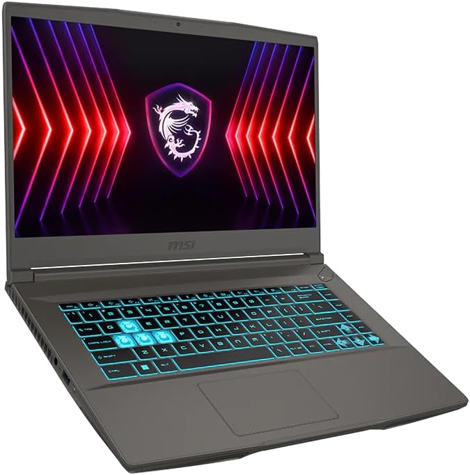 MSI Thin 15 B13VE Gaming Laptop 2024 15.6' FHD 1920 x 1080 IPS 144hz Intel Core i5-13420H NVIDIA GeForce RTX 4050 6GB GDDR6 16GB DDR4 1TB SSD Backlit Keyboard Wi-Fi 6E Windows 10 Home Cosmos Gray