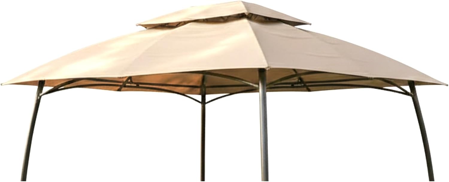 Garden Winds Reinforced Replacement Canopy Top Cover Compatible with The 96139H Barton 10' x 13' Gazebo - Classic Sand, Riplock 350