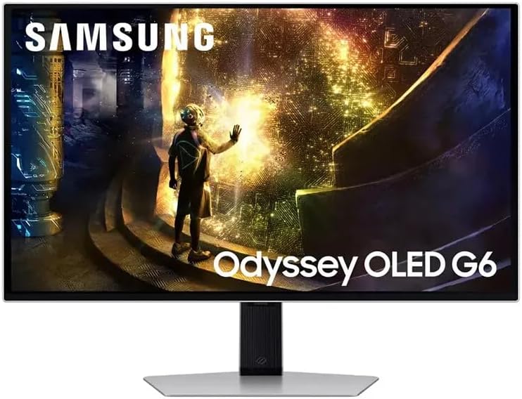 Samsung 27' Odyssey OLED G6 QHD Gaming Monitor 240Hz 0.03ms LS27DG61DSNXZA (Renewed)