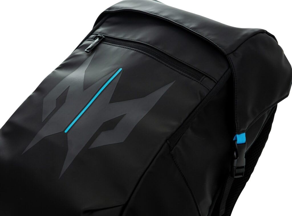 acer Predator Lite Gaming Laptop Backpack - Lightweight 1680D Ballistic Polyester with Water-Resistant Zippers and Ventilated Mesh Back Perfect For Everyday Commuting and Gaming - Fits 15.6' Laptops