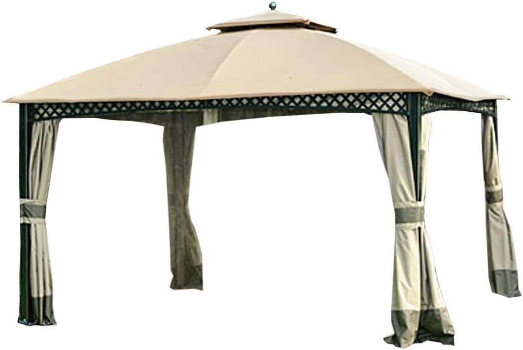 Garden Winds Durable 350 Replacement Canopy Top Compatible with Windsor Dome 10' x 12' Gazebo Models L-GZ717PST-C, A111001701 - Beige