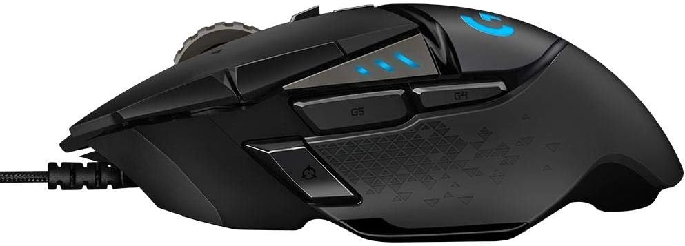 Logitech G502 Proteus Core Tunable Gaming Mouse, 12,000 DPI On-The-Fly DPI Shifting, Personalized Weight and Balance Tuning with (5) 3.6g Weights, 11 Programmable Buttons, Fully Customizable Surface