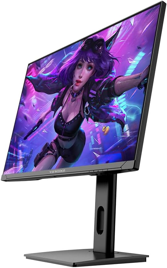Viewedge 27 inch Gaming Monitor QHD (2560x1440p) 240Hz Computer Monitor, 1ms HDR10 IPS DisplayPort HDMI 2K Vertical Monitor, Wall Mountable Built-in Speakers