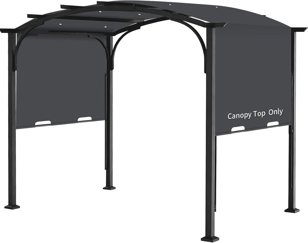 Pergola Canopy Replacement Cover for Lowe's Allen + Roth 10x10 Ft Freestanding Pergola, 200' x 103' Shade Cover, Compatible with Model #L-PG152PST-B,Cover Only (Dark Gray)