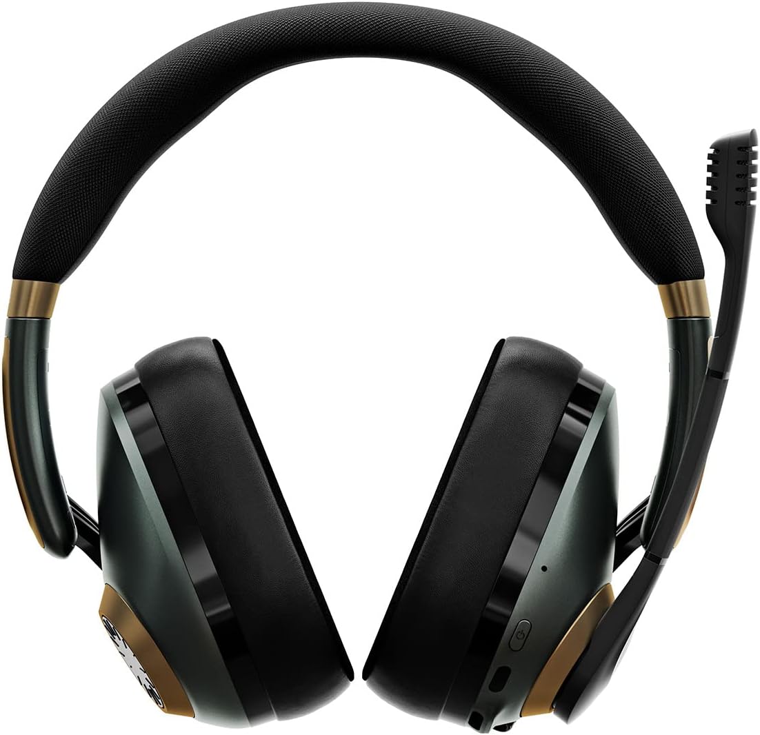 EPOS H3Pro Hybrid Gaming Headset - PC Headphones with Microphone - Noise-Cancellation, Adjustable, Smart Button Audio Mixing, Bluetooth, Gaming Suite, Surround Sound - Racing Green
