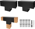 Pegola Bracket Kits 2PacK,3-Way T-Shaped Horizontal Woodwork Brackets for 6'x6' (Actual:5.5'x5.5') Lumber,DIY Metal Wood Beam Brackets for Patio Pavilion,Log Cabin Outdoor Kitchen with Screws