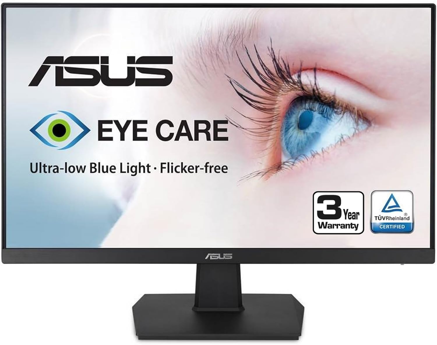 ASUS 27 Inch Desktop Monitor - Full HD (1920 x 1080), IPS, 75Hz, Adaptive-Sync, HDMI, D-Sub, Frameless - VA27EHE