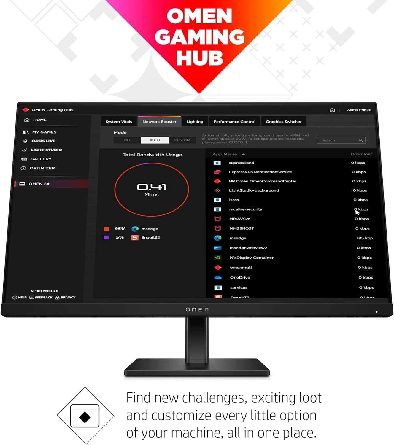 HP OMEN 24 Inch Monitor Gaming 1080p FHD 165Hz 1ms AMD FreeSync Premium Height Adjustable Anti-Glare Pivot Rotation Eyesafe Certified for PC Desktop Laptop Computer PS4 PS5 Xbox Gamer, Black (Renewed)