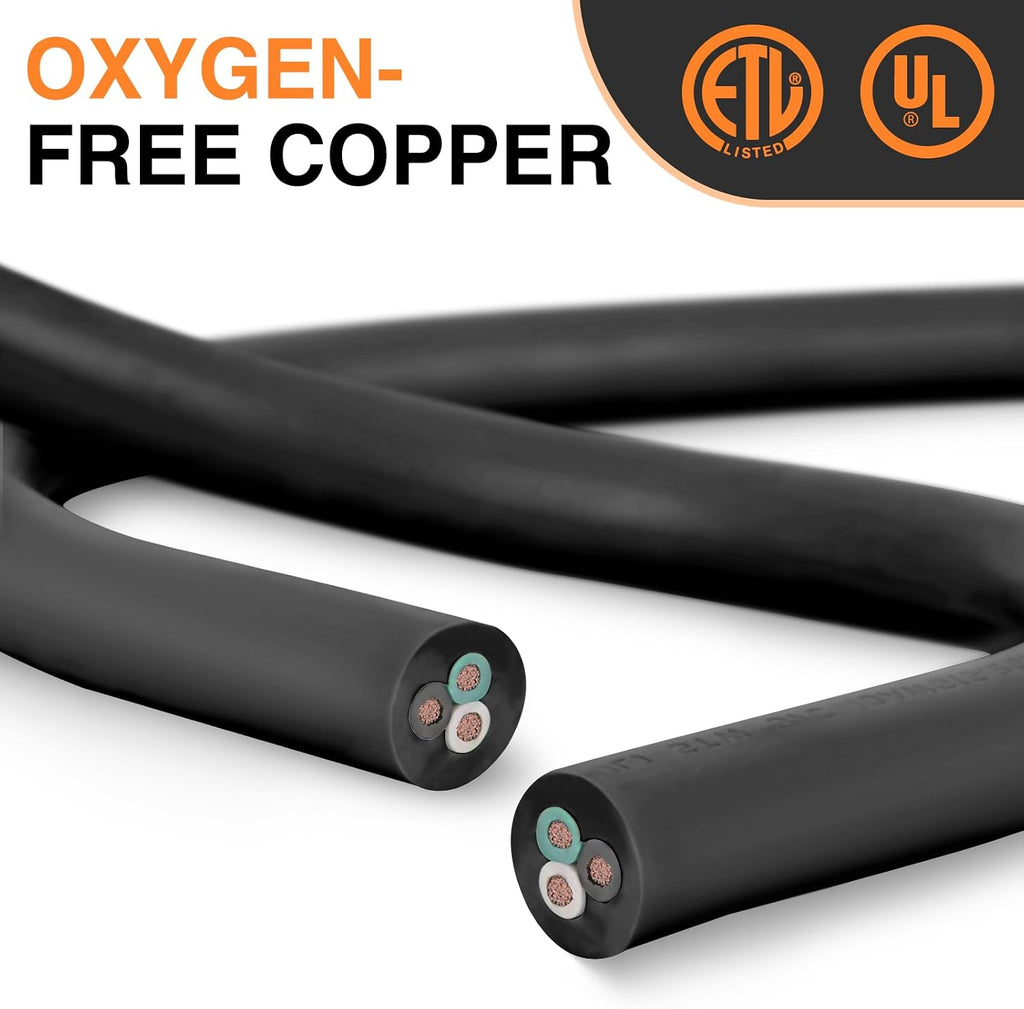 Nilight 50FT 30 Amp RV Extension Cord with Adapter 15Amp to 30Amp 125V Heavy Duty 10/3 Gauge Pure Copper STW Wire UL ETL Listed 3 Prong TT-30P TT-30R Weatherproof Suit for Generators Campers