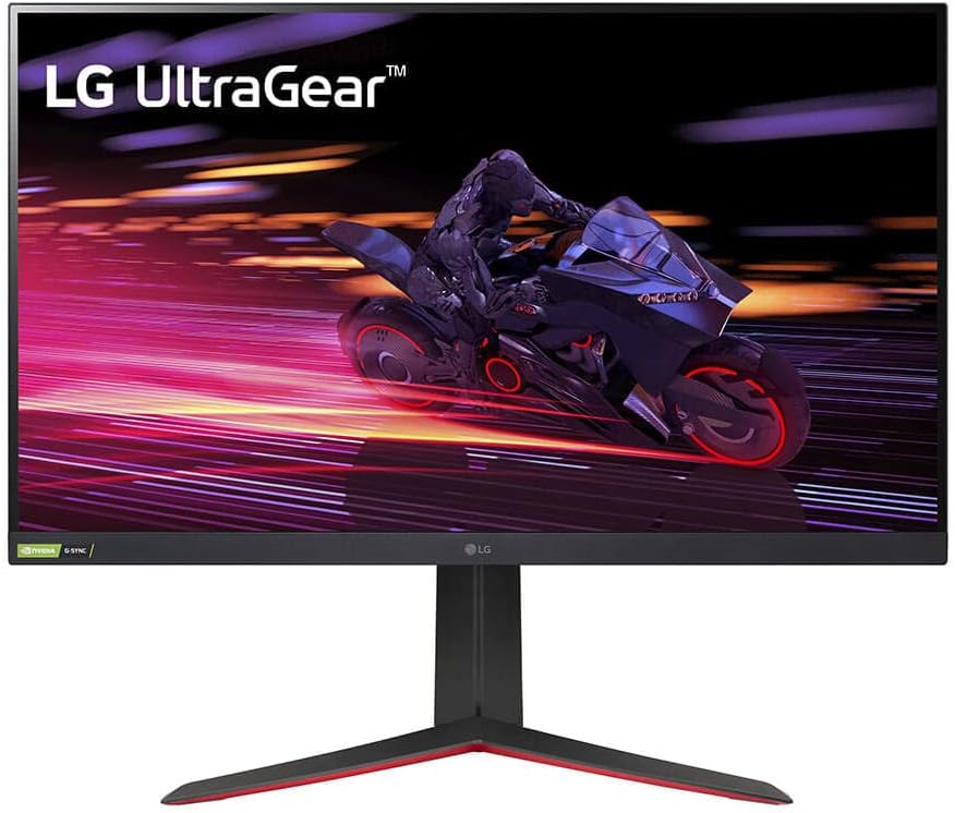 LG 32GP750-B 32 Inch QHD (2560 x 1440) IPS Ultragear Gaming Monitor with 1ms (GtG) and 165Hz Refresh Rate, NVIDIA G-SYNC Compatible with AMD FreeSync Premium, Tilt/Height/Pivot Adjustable - Black