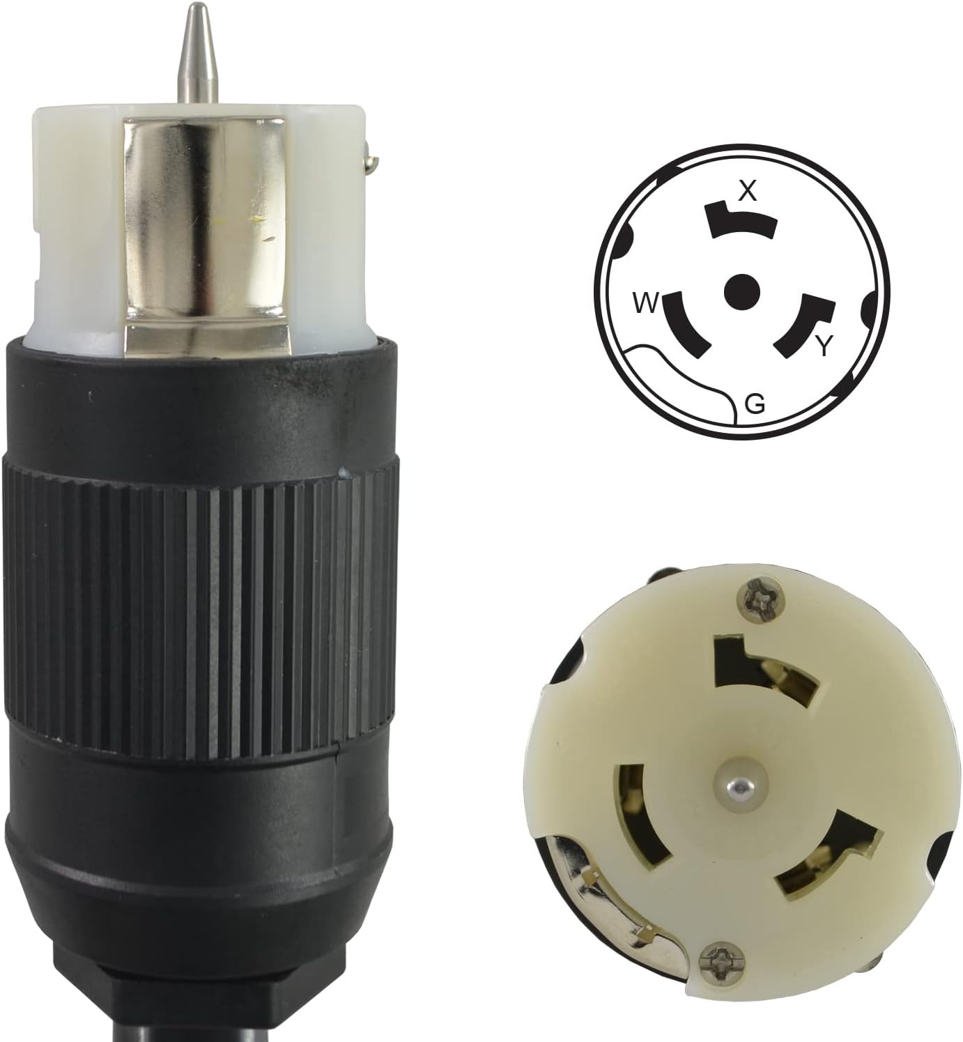 Conntek TES1450-20: 20-Feet Temporary Generator Power Cord, 50-Amp 125/250-volt, NEMA 14-50P Generator Plug to CS6364 Locking Connector