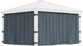 Palram - Canopia 14 Ft. x 14 Ft. Curtain Set for Dallas 14x14 Gazebo, Drapes for Privacy & Weather Protection, Adjustable Airflow, Easy DIY Installation, Washable - 4 Pc. (Curtains ONLY)