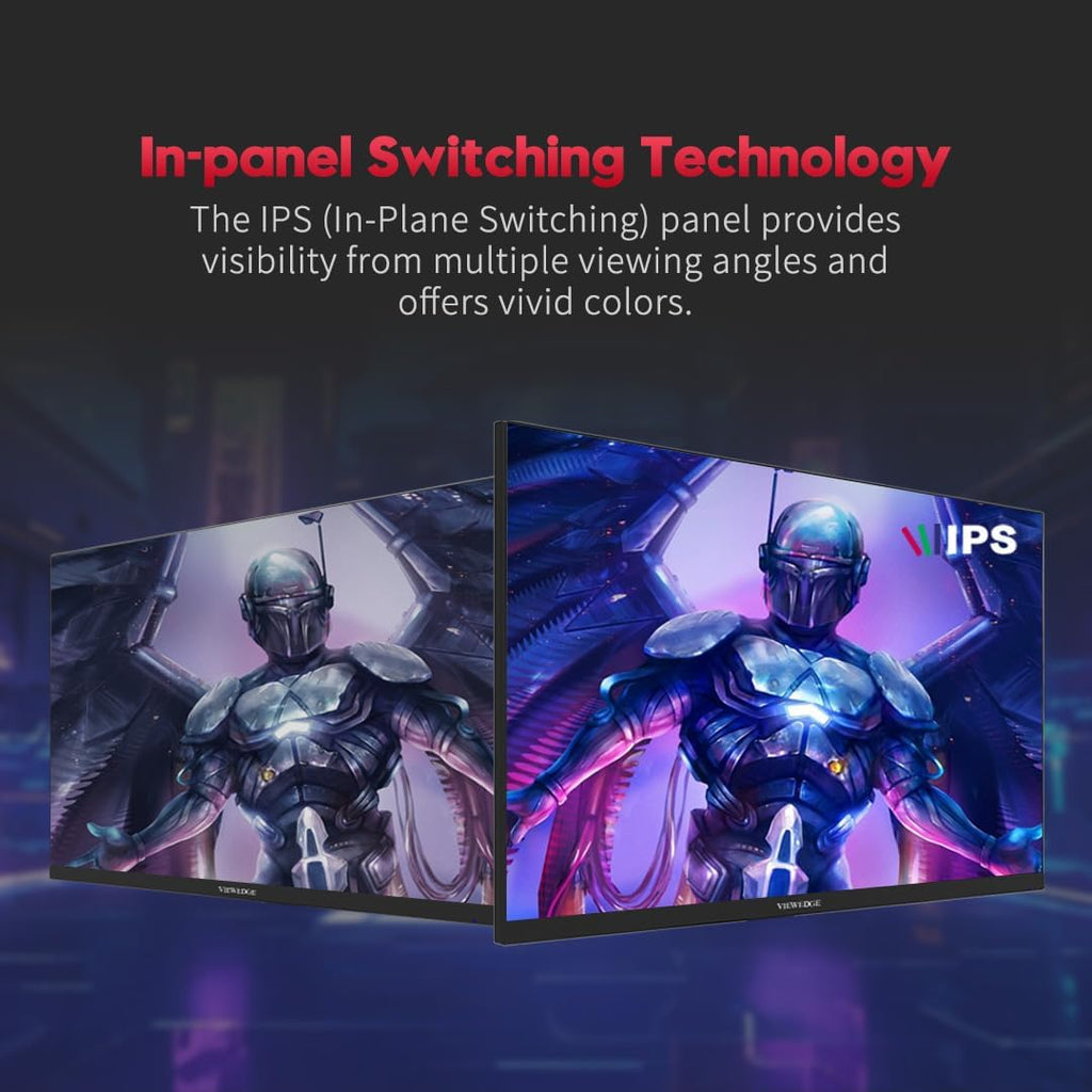 Viewedge Gaming Monitor 27 inch 240Hz 1ms FHD (1920x1080p) Computer Monitor, 110% sRGB HDR10 HDMI x 2 & DP x 2 Port, Built-in Speakers, Support Freesync and Wall Mount