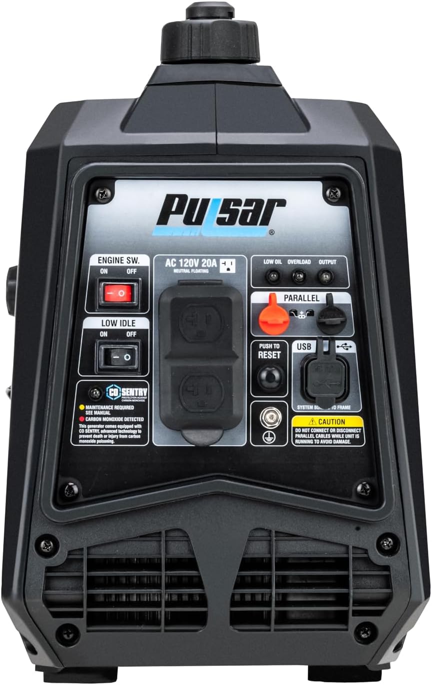 Pulsar PGD16ISCO Ultra Light Quiet 1600W Portable Gas Inverter Generator, CARB Compliant