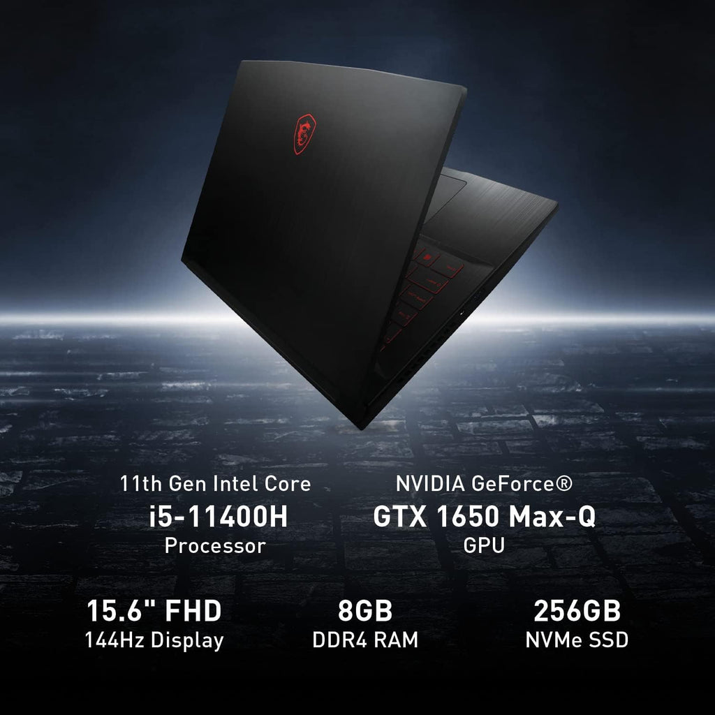 msi GV15 15.6' 144Hz Gaming Laptop: Intel Core i5-11400H GTX 1650 8GB 256GB NVMe SSD, Wi-Fi 6, USB Type-C, Nahimic 3 Audio Immersion, Win 11: Black 11SC-633