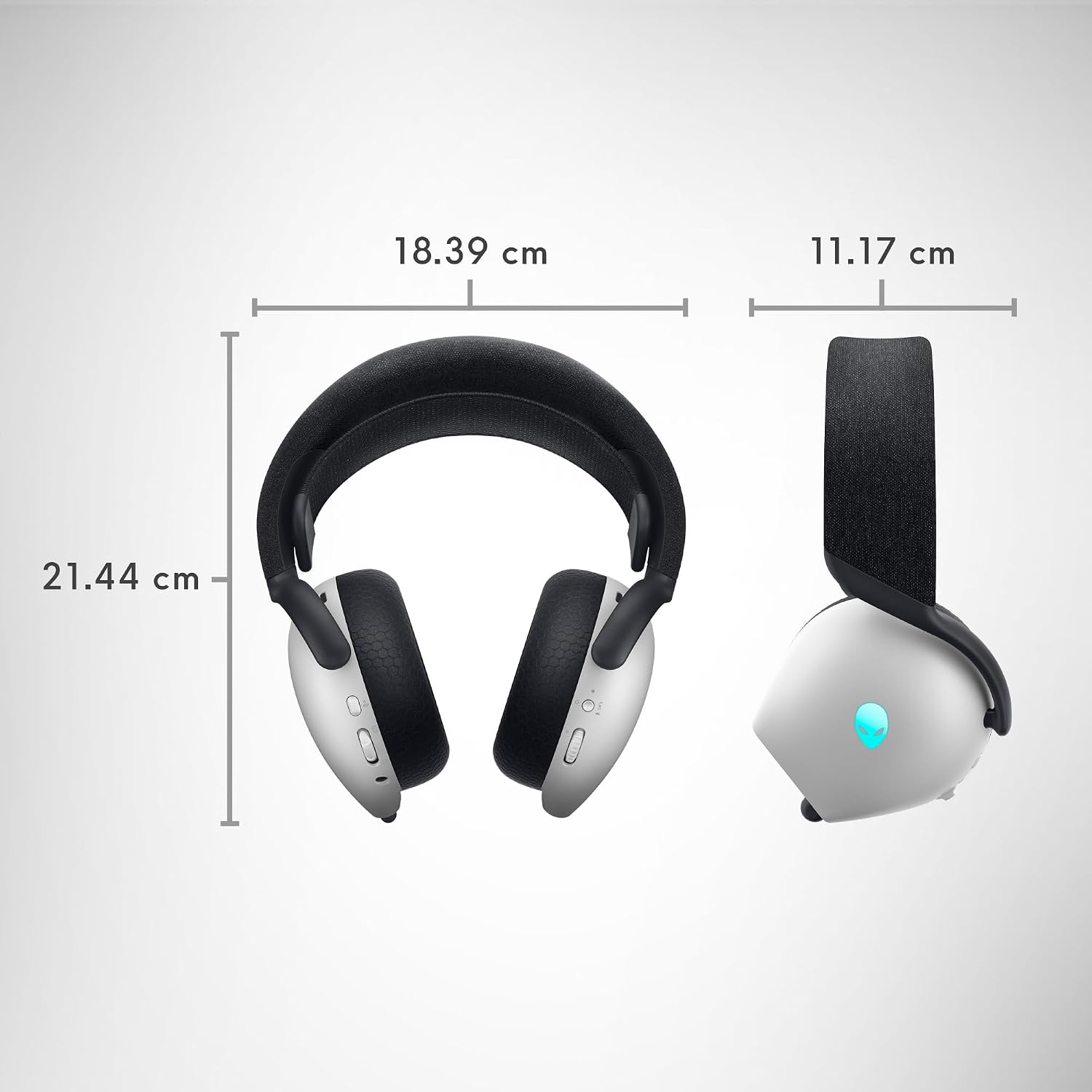 Alienware Tri-Mode Wireless Gaming Headset AW725H - Wired/Wireless, Bluetooth 5.3, Audio Output - 20 Hz, Mini-Phone (3.5mm), Battery Talk Time Up to 55 Hrs (Bluetooth), Lunar Light