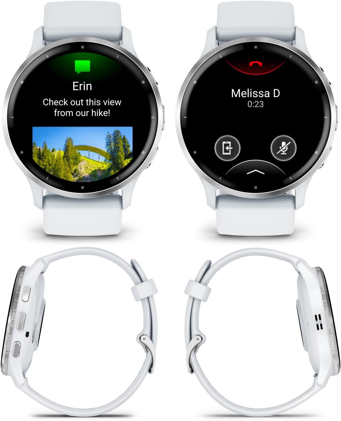 Garmin Venu 3 GPS Smartwatch AMOLED Display 45 mm Watch, Advanced Health and Fitness Features, Up to 14 Days of Battery, Wheelchair Mode, Whitestone with White Earbuds Bundle