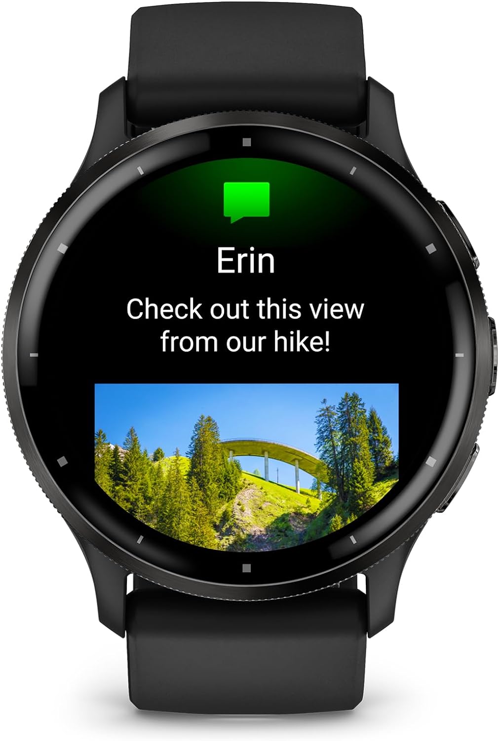Garmin Venu 3 Running GPS Smartwatch with AMOLED Display, Advanced Health, Fitness Features, Up to 14 Day Battery Life with Signature Series Modern Power Stand | Slate with Black Silicone Band