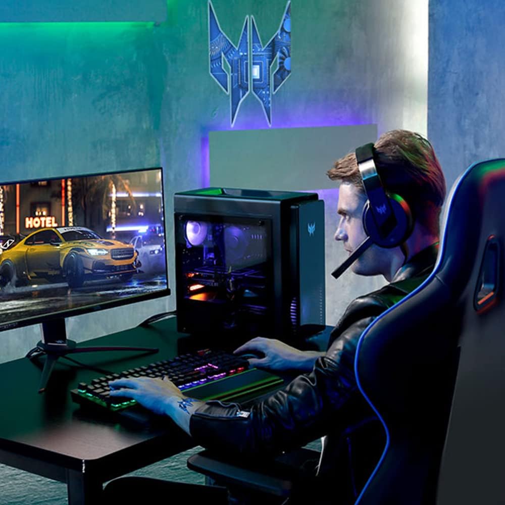 acer Predator Orion 3000 PO3-640G-UR11 Gaming Desktop | 12th Gen Intel Core i7-12700F 12-Core | NVIDIA GeForce RTX 3060 | 16GB DDR4 | 512GB SSD | 1TB HDD | Intel Wi-Fi 6E | Keyboard & Mouse,Black