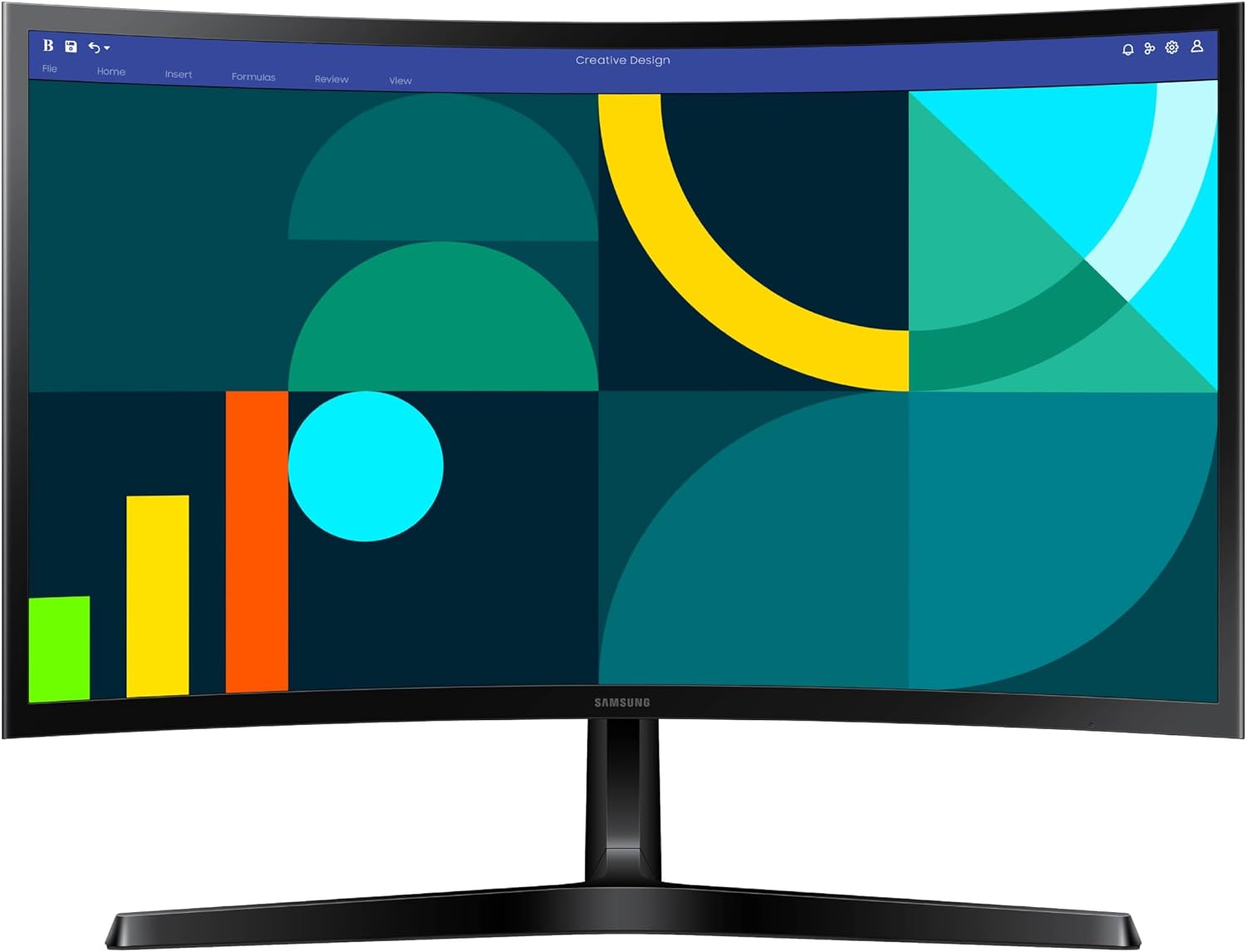 Samsung 24' Essential S3 (S36GD) Series FHD 1800R Curved Computer Monitor, 100Hz, Game Mode, Advanced Eye Comfort, HDMI and D-sub Ports, LS24D366GANXZA