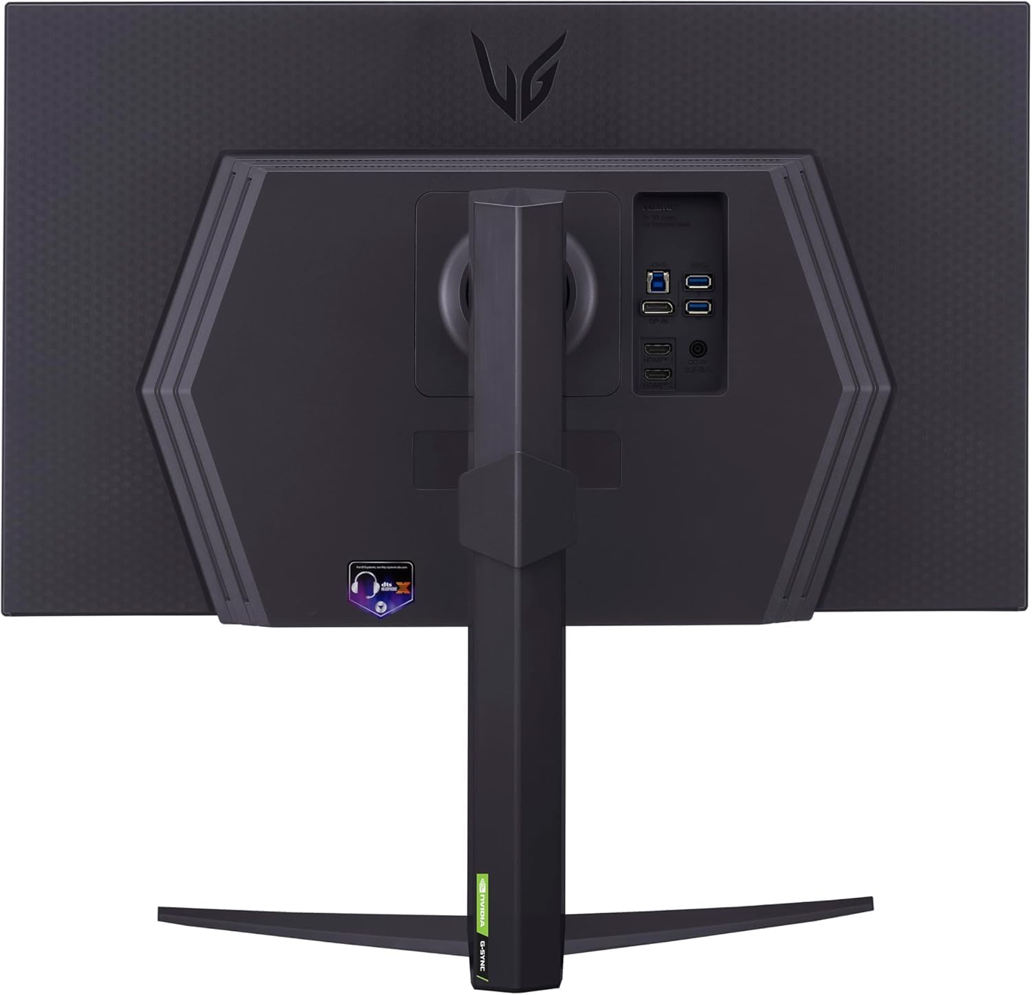 LG 27 inch Ultragear QHD (2560x1440) IPS Gaming Monitor, 240Hz, 1ms, G-Sync AMD FreeSync Premium, 100% sRGB, HDR400, 1 x DisplayPort, 2 x HDMI, 4-Pole HP Out DTS GP:X, Tilt/Height/Pivot Stand, Black
