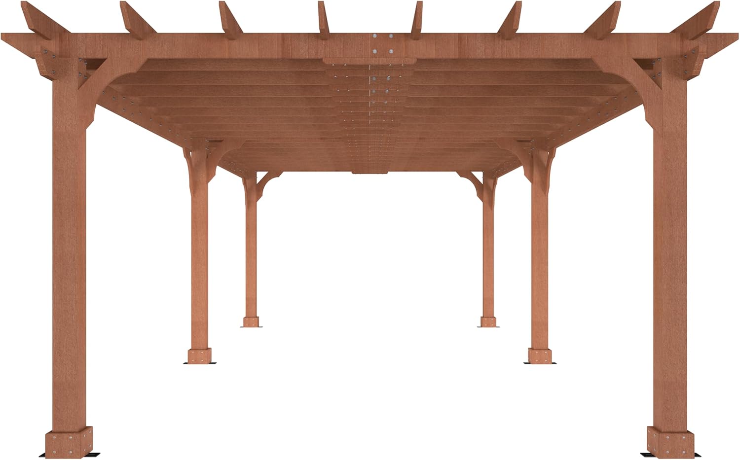 MUPATER 12'x24' All Cedar Wood Pergola, Wooden Pergola Kit with Stakes, Quality Supported Structure, Snow and Wind Resistant, Year-Round Resilience, Outdoor Shade for Backyard, Deck, Lawn, Patio