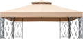 Garden Winds Reinforced Replacement Canopy Top Cover Compatible with The Diamonds 10' x 10' Gazebo - Classic Sand, Riplock 350