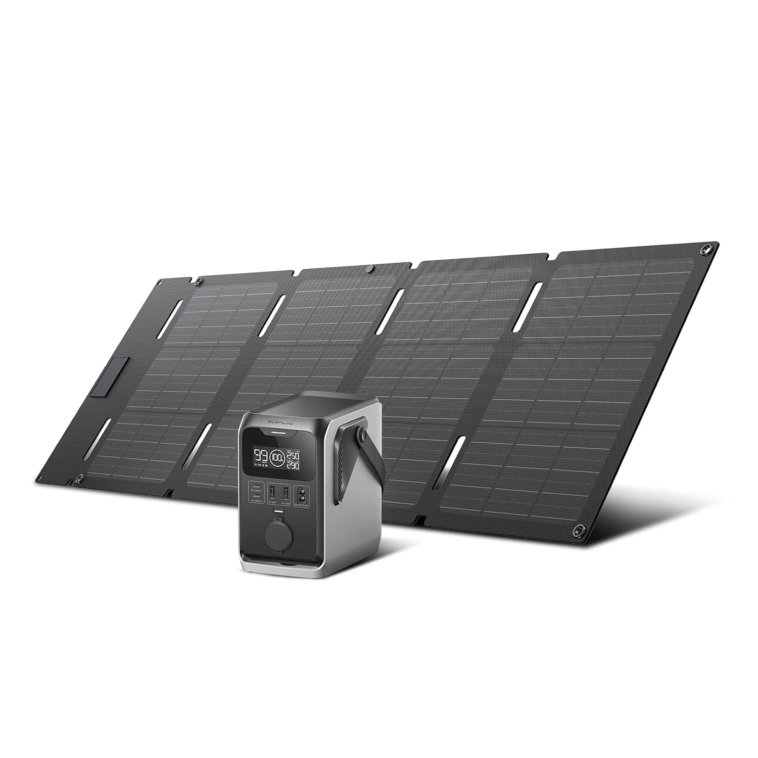 EF ECOFLOW TRAIL 300 DC Solar Panel with 45W Solar Generator, 288Wh LiFePO4 Power Bank, Power Station, for Camping, Travel, and Emergency Power