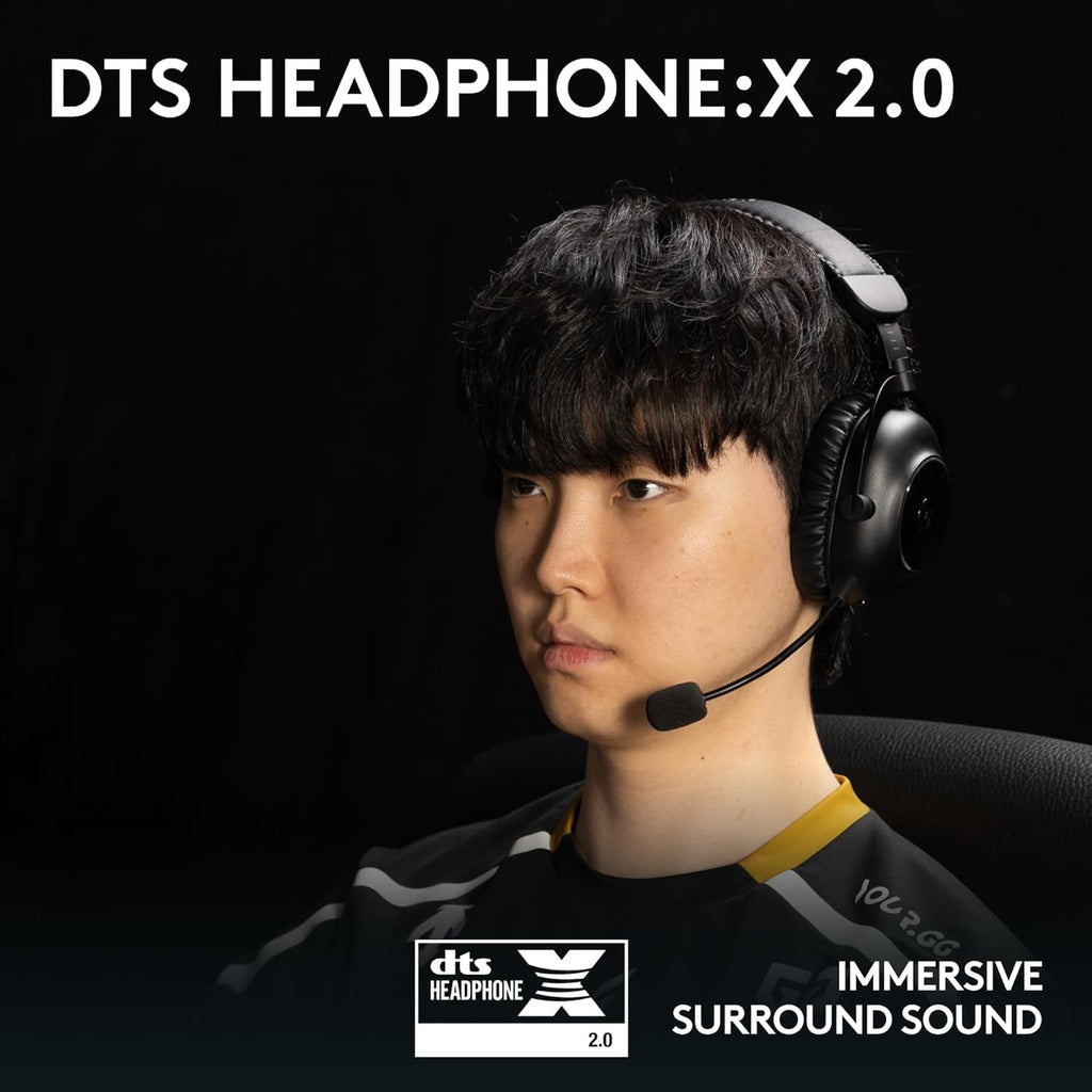 Logitech G PRO X 2 Lightspeed Gaming Headset - Wireless/BT/USB/3.5mm, 50mm Drivers, DTS:X 7.1, Detachable Mic - PC/PS5/PS4/Switch (Renewed)