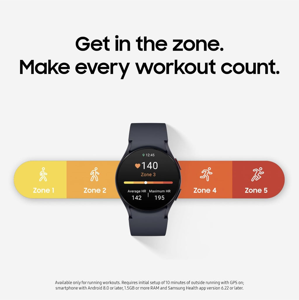 SAMSUNG Galaxy Watch 6 44mm LTE Smartwatch, Fitness Tracker, Personalized HR Zones, BIA Sensor for Health Wellness Insights, Big Screen, US Version, Graphite (Renewed)