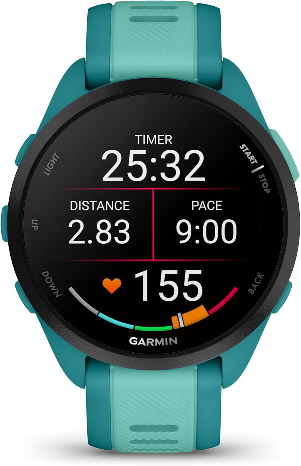 Garmin Forerunner 165 Music GPS Running Smartwatch, Fitness Tracker Smart Watch for Women and Men Bundle with Accessories - Turquoise/Aqua