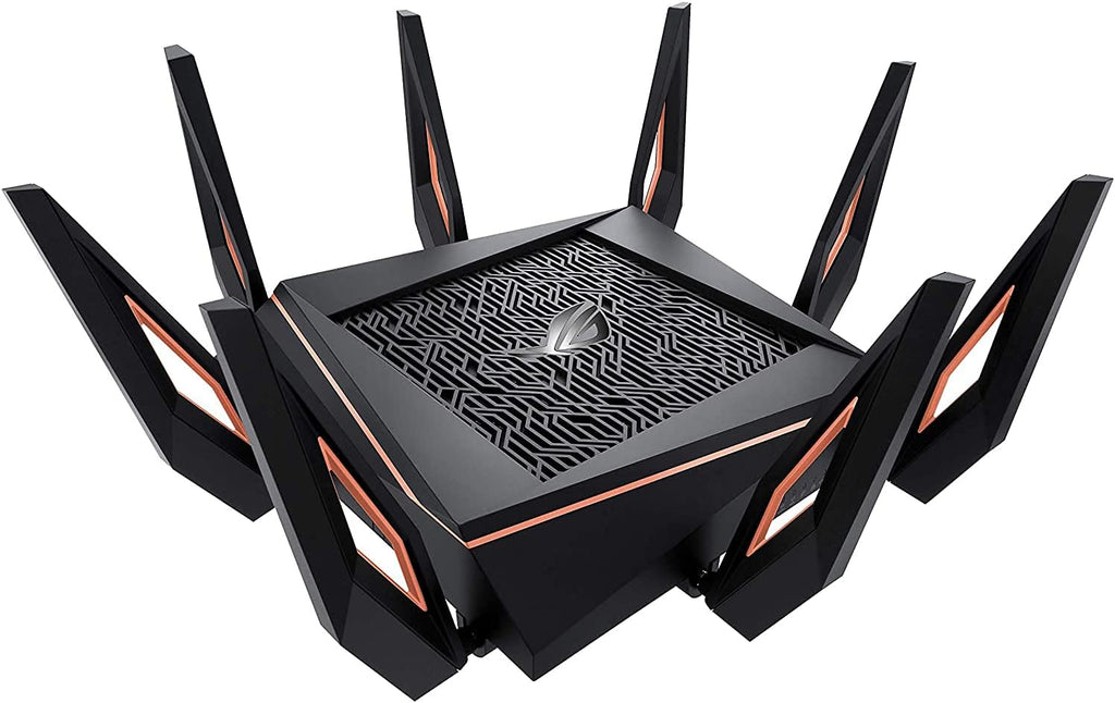 ASUS ROG Rapture WiFi 6 Gaming Router (GT-AX11000) - Tri-Band 10 Gigabit Wireless Router, 1.8GHz Quad-Core CPU, WTFast, 2.5G Port, AiMesh Compatible, Included Lifetime Internet Security, Aura RGB