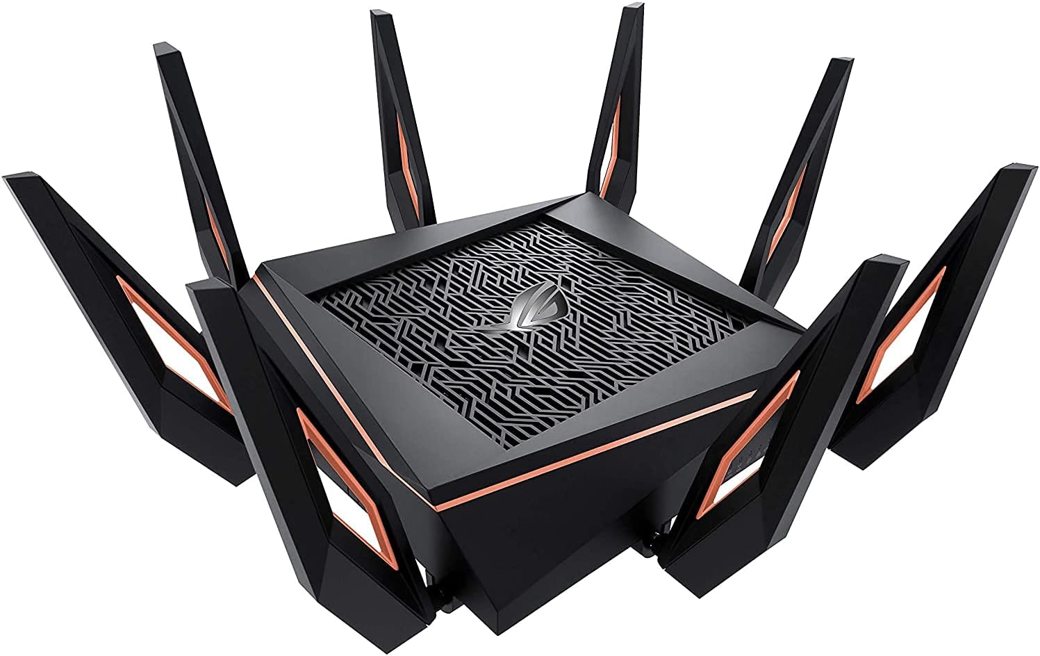 ASUS ROG Rapture WiFi 6 Gaming Router (GT-AX11000) - Tri-Band 10 Gigabit Wireless Router, 1.8GHz Quad-Core CPU, WTFast, 2.5G Port, AiMesh Compatible, Included Lifetime Internet Security, Aura RGB