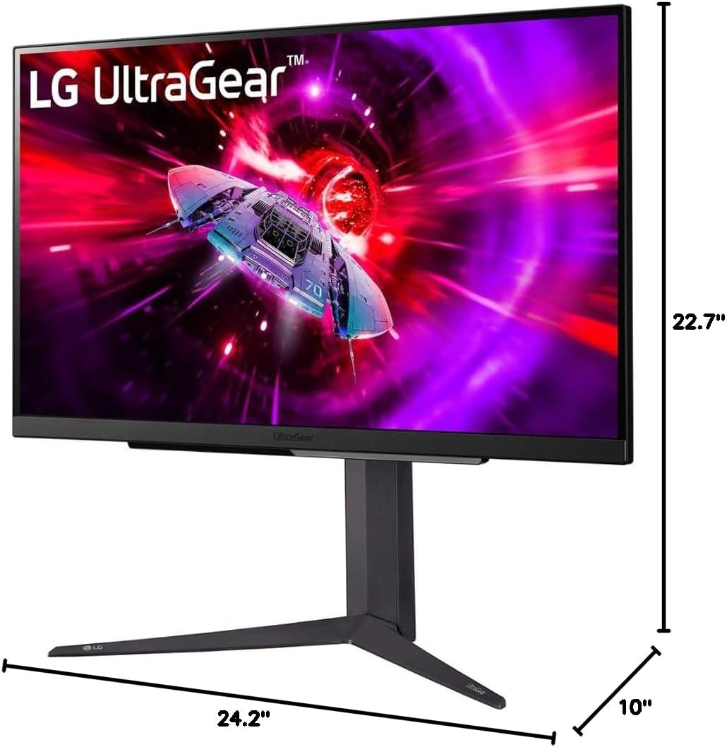 LG 27GR83Q-B 27 inch Ultragear QHD 1ms 240Hz Gaming Monitor Bundle with 2 YR CPS Enhanced Protection Pack