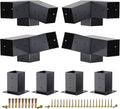 HAYOHRT 15° Pergola Brackets 75° Corner Bracket with Post Base Gazebo Kit for 4x4'' (Actual 3.5x3.5 in) Wooden Beams Lumber Gazebos Patio Pergola Sheds