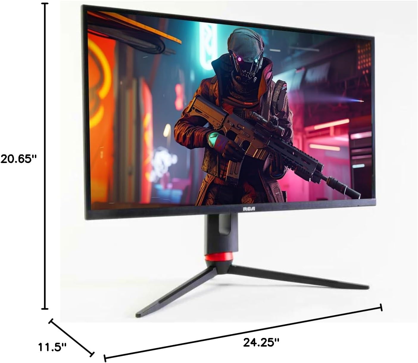 RCA 27' Evolution Select QHD Gaming Monitor | 165Hz, 2560 x 1440p, Adaptive Refresh Technology with 1ms Response, HDR10, Ultra Wide Game View - RGB Backlighting & Adjustable Stand | M27SG134F