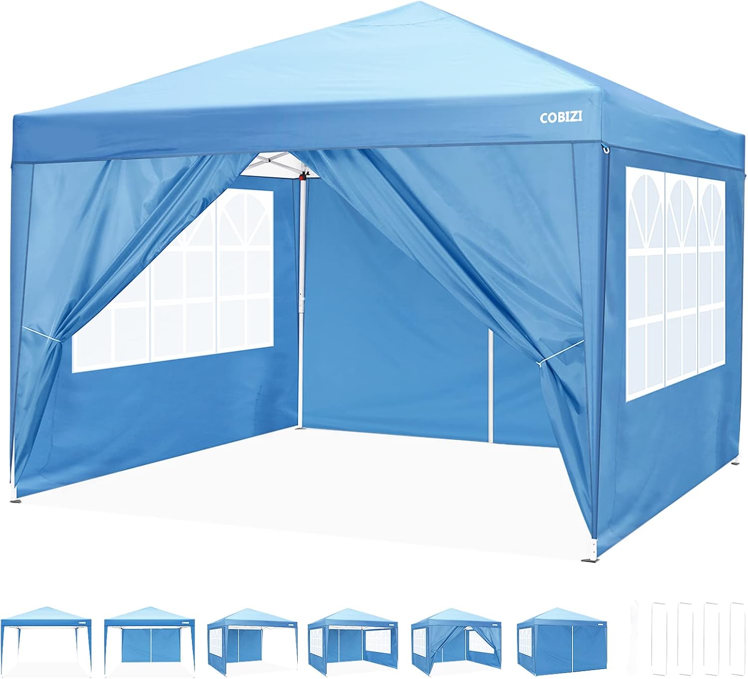 COBIZI 10'x10' Outdoor Canopy Tent,Light Blue