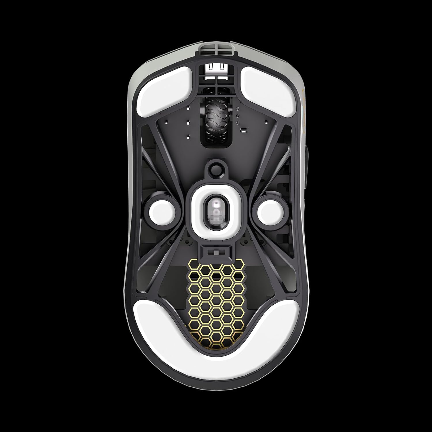 Lamzu Maya X Wireless Gaming Mouse, Ultra Lightweight 47g, Optical Switch, Maximum 30000 DPI, Symmetrical, MCU Nordic 52840, Dust-Proof Encoder, PAW3950 Sensor(Larger Maya) (Grey)