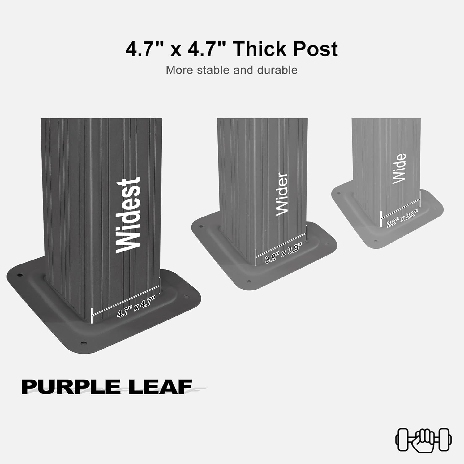 PURPLE LEAF 12' X 24' Large Gazebo with Galvanized Steel Double Roof Outdoor Patio Gazebo for Lawn and Garden Grey