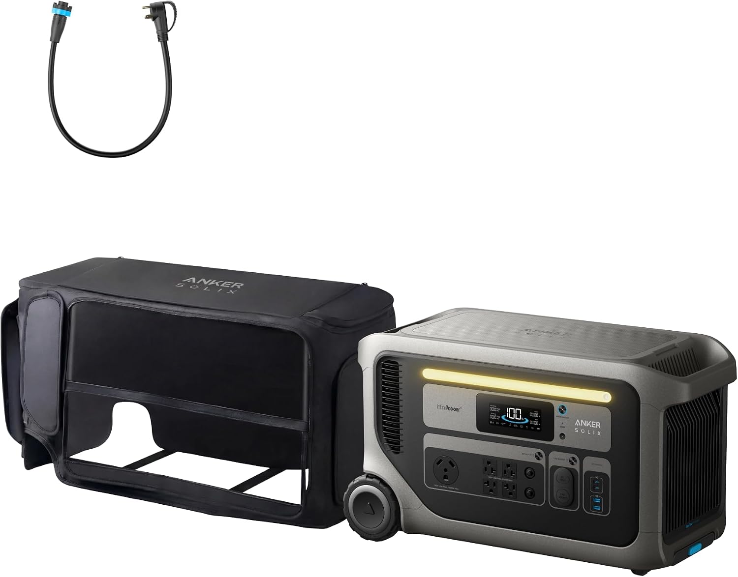Anker SOLIX F3000 Portable Power Station with Protective Cover, 3,072Wh, 6,000W Recharging, Solar Generators for Home Use, Expandable to 24kWh, For Power Outages, Camping, RVs, Emergencies