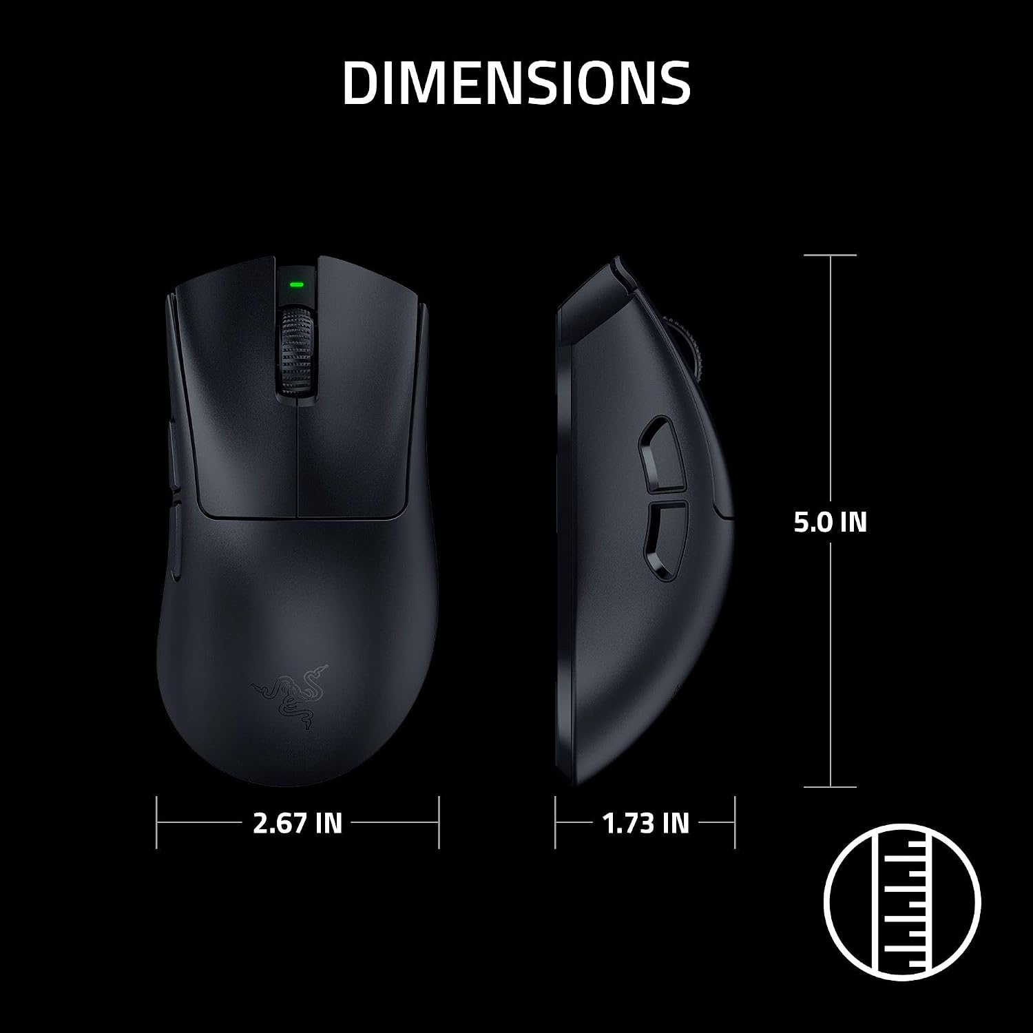 Razer DeathAdder V4 Pro Wireless Gaming Mouse: 56g Lightweight - HyperSpeed Wireless Gen-2 - Optical Scroll Wheel - Optical Switches Gen-4 - Focus Pro 45K Sensor Gen-2 - Up to 150 Hr Battery - Black