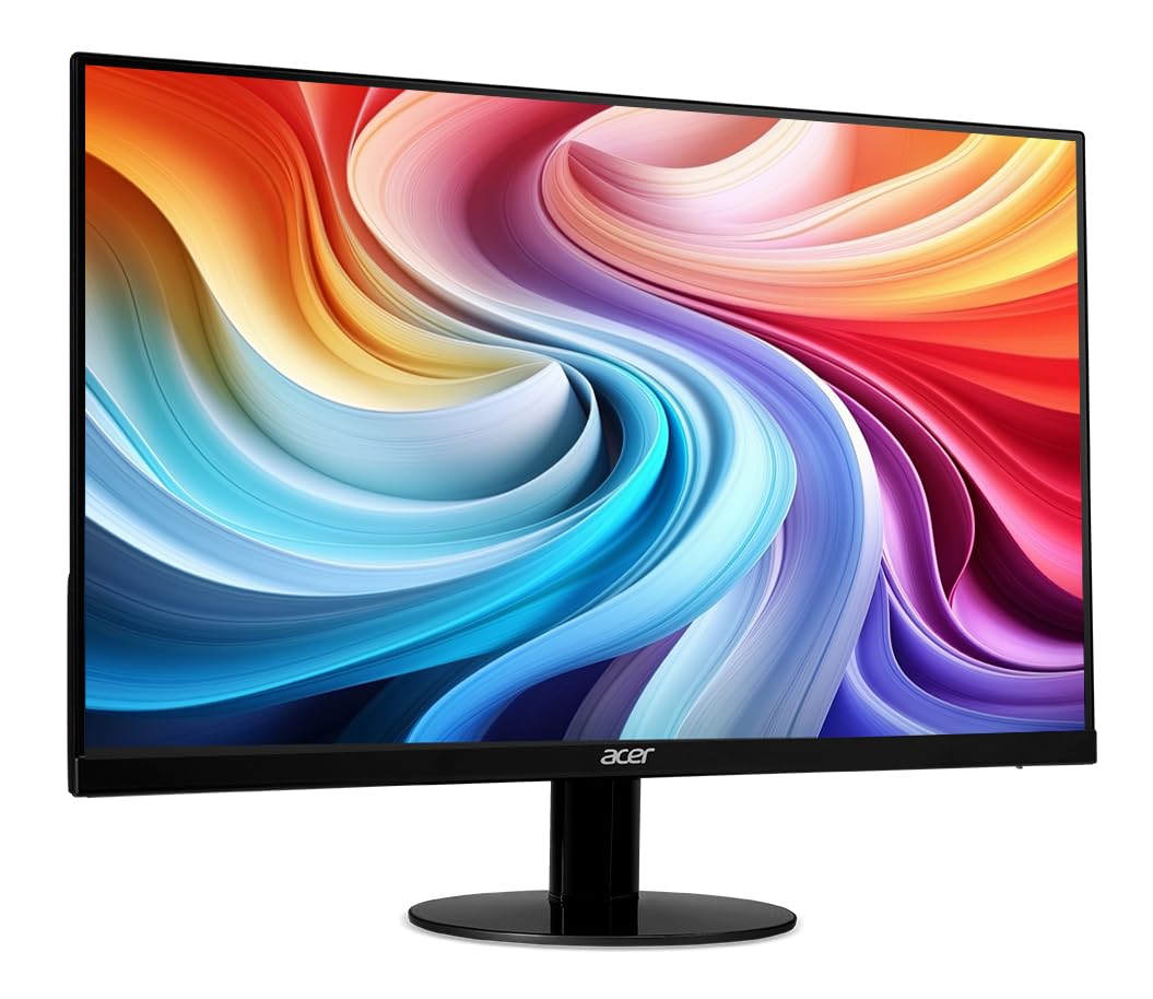 acer SB240Y G0bi 23.8' IPS Full HD Ultra-Slim Edge-to-Edge Gaming Office Monitor | Adaptive-Sync Support (FreeSync Compatible) | Up to 120Hz Refresh | 1ms (VRB) | Tilt | HDMI & VGA Ports | Black