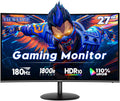 Viewedge Curved Gaming Monitor 27 inch 180Hz, FHD 1080P VA Screen 1800R Computer Monitor, 1ms with FreeSync, Low Motion Blur, DisplayPort, HDMI Monitor, Built-in Speakers