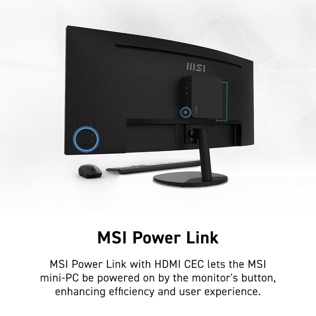 msi PRO MP341CQ E12 34-inch VA 3440 x 1440(UWQHD) Computer Monitor, 120Hz, Adaptive-Sync, HDMI, DisplayPort, VESA Mountable, Speaker, 1ms, Black