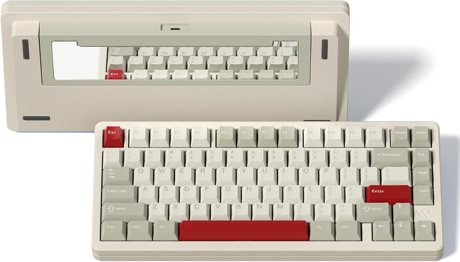 Womier SK75 75% Keyboard with Full Aluminum Wireless Mechanical Gaming Keyboard, VIA Custom Pre-lubed POM Switches RGB Creamy Gaming Key Board, 3-Modes Gasket Hot Swappable, White-1