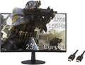 Acer Nitro ED-Series 23.6 FHD 1500R Curved Gaming Monitor, AMD FreeSync Premium, 165Hz Refresh Rate, 1ms (VRB), 1920 x 1080, ZeroFrame Design, Black, with 5ave HDMI Cable