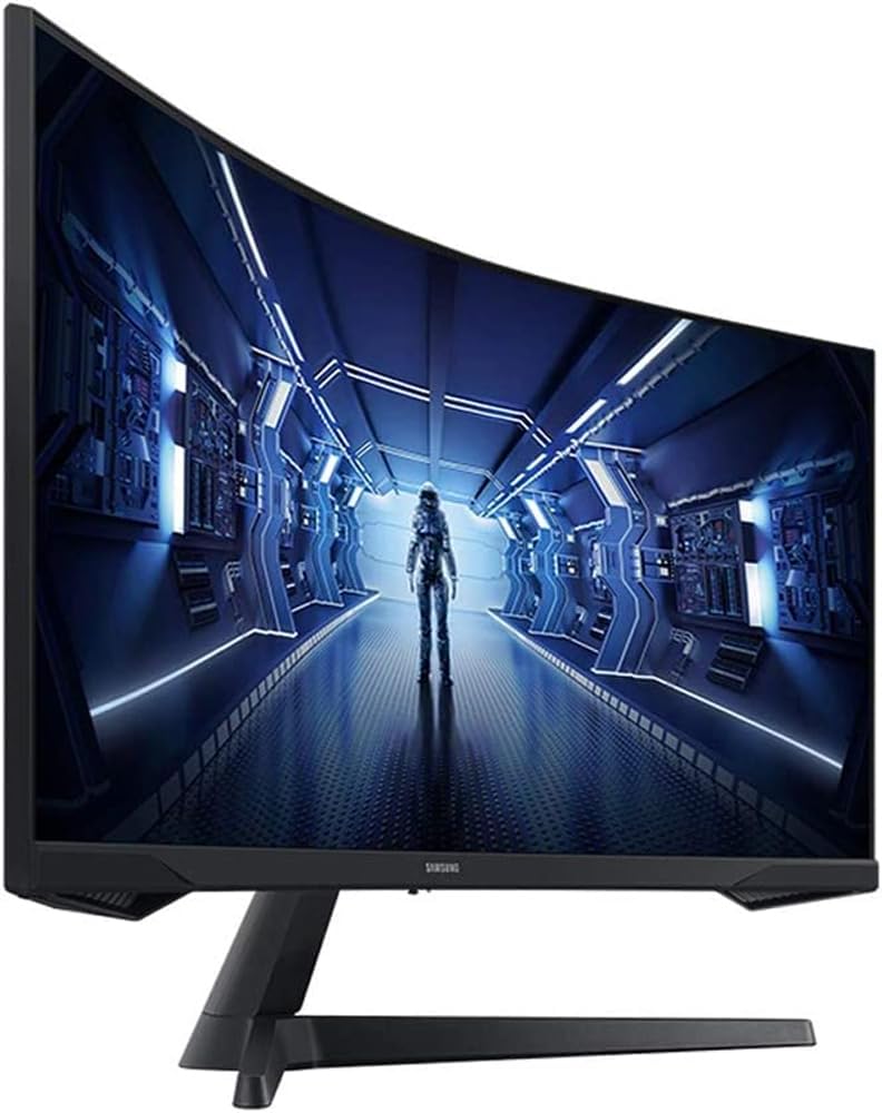 Samsung 34' Odyssey G55T WQHD 165Hz 1ms(MPRT) HDR Curved Gaming Monitor Bundle with Tech Smart USA Elite Suite 18, 2X HDMI Cable & Deco Gear CPS Exclusive 26 Month Protection Pack (BEACH-CPS-26M1000)