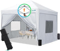 Quictent Privacy 8x8 Pop up Canopy Tent with Sidewalls and Roll-up Ventilated Windows, One Person Easy Setup, Outdoor Commercial Gazebo Shelter Enclosed Waterproof, Bonus 4 Sandbags