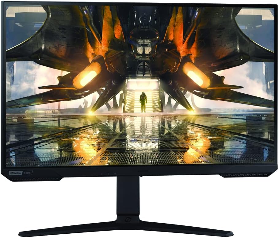 SAMSUNG 27' Odyssey G55A QHD 165Hz 1ms FreeSync Curved Gaming Monitor with HDR 10, Futuristic Design for Any Desktop (LS27AG550ENXZA)