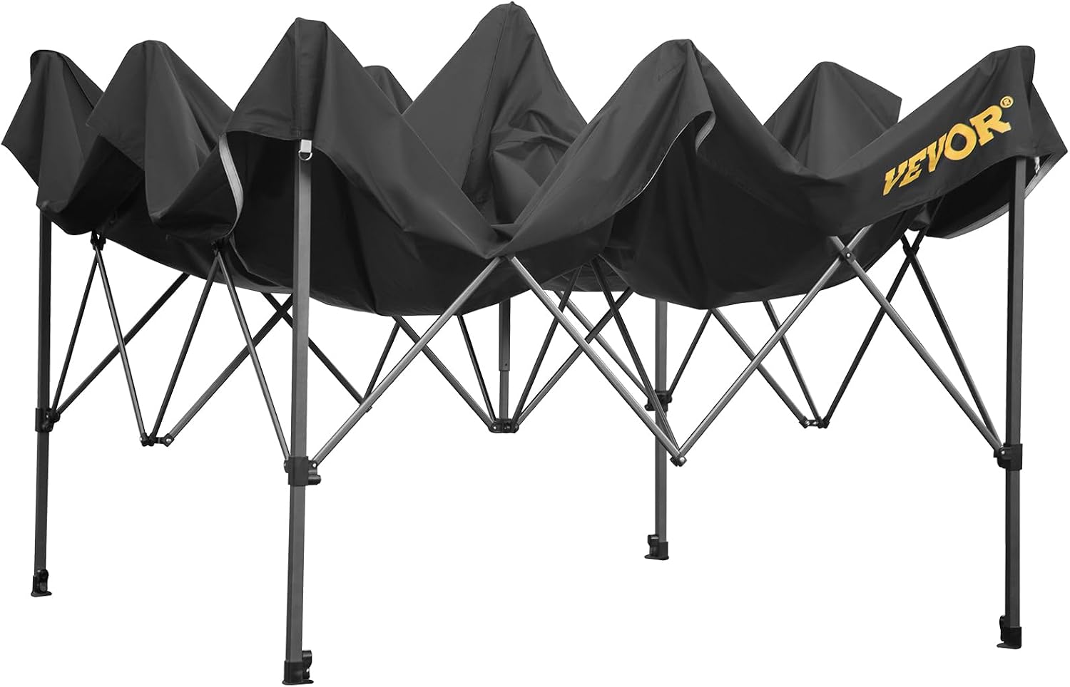 VEVOR 10x10 FT Pop up Canopy with Removable Sidewalls, Waterproof Winter Instant Canopies, Portable Gazebo Tent with Wheeled Bag, UV Resistant Enclosed Canopy for All-Weather Outdoor Events Black